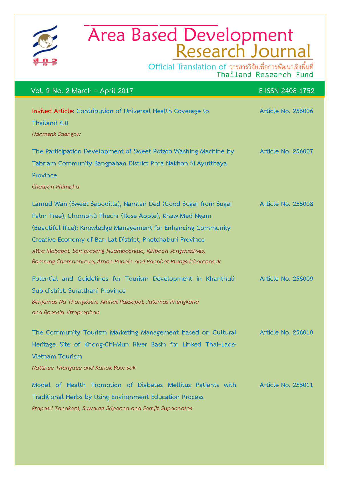 Vol. 9 No. 2 March - April 2017