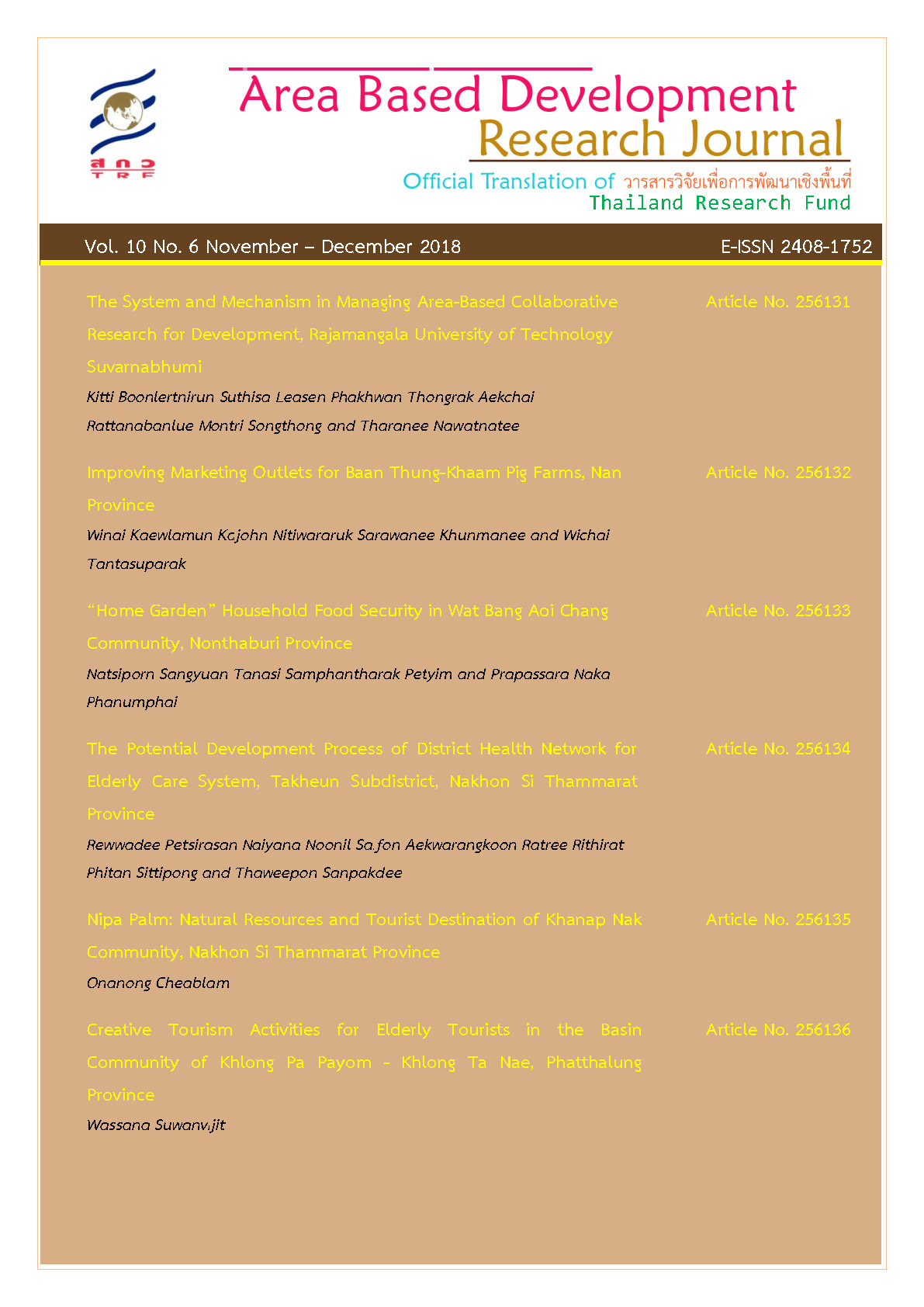 Vol. 10 No. 6 November - December 2018